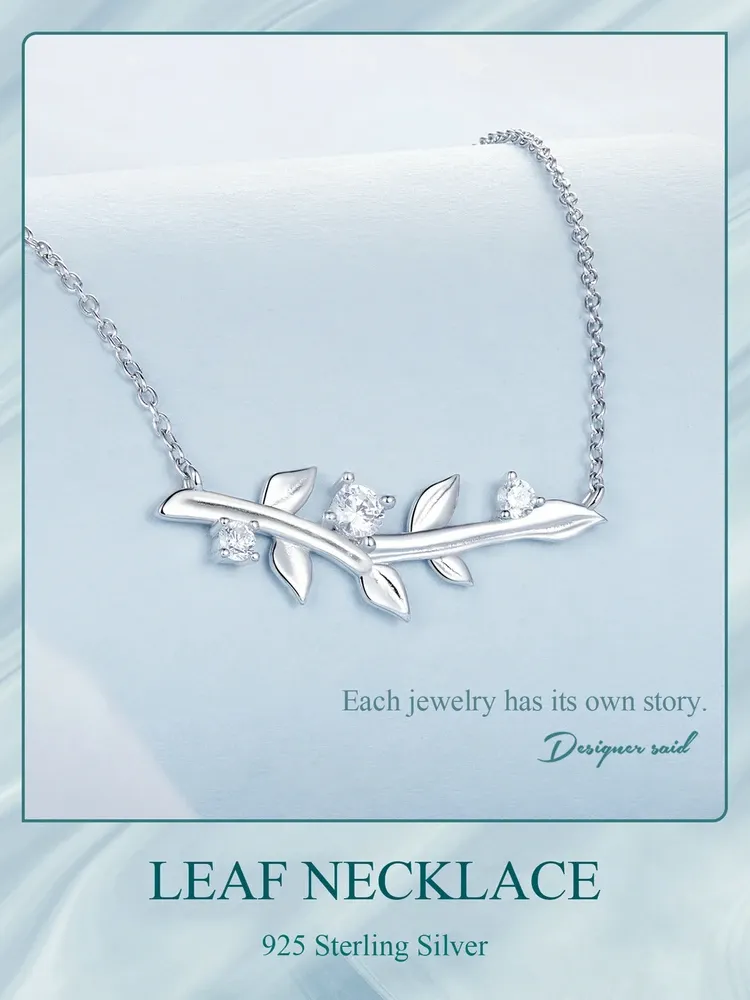 바모어 지르콘 브랜치 925 실버 펜던트 목걸이