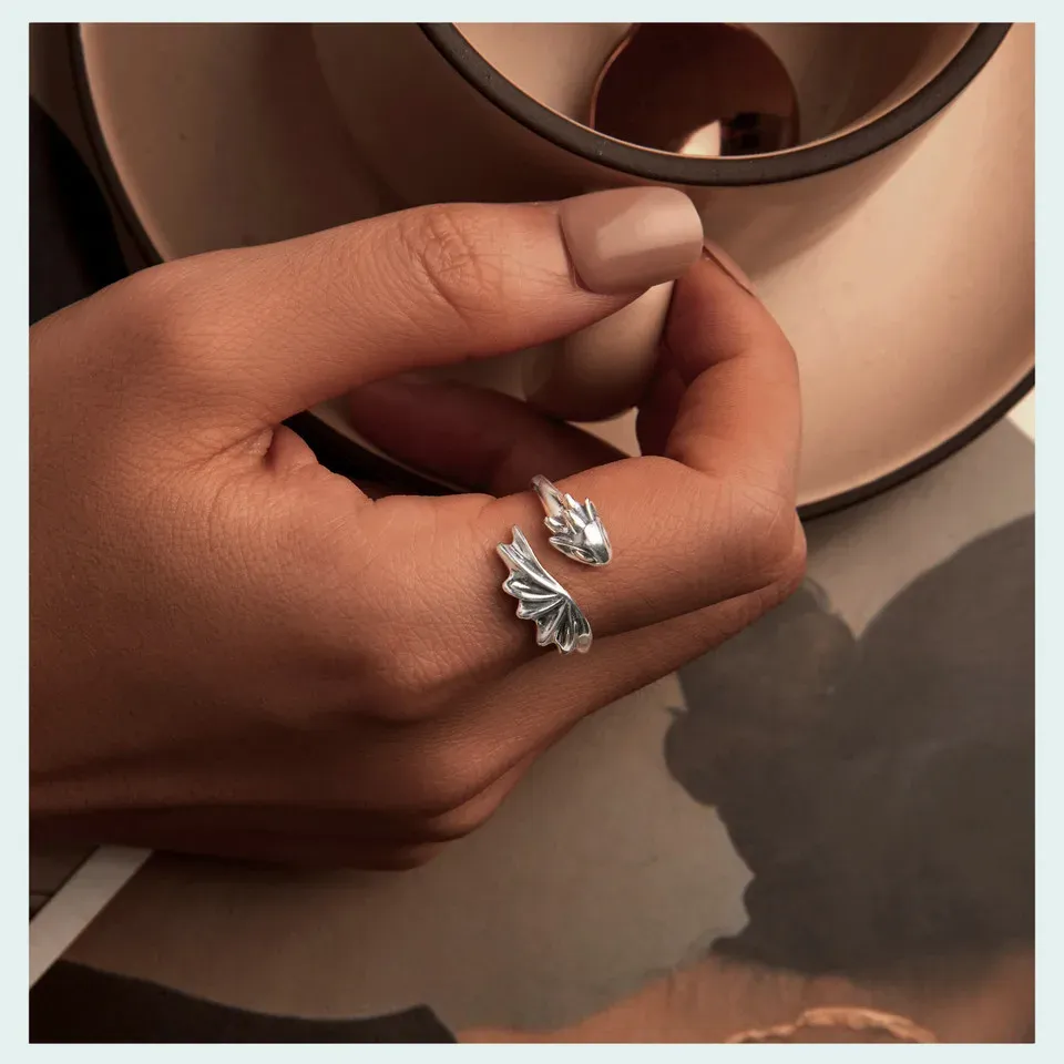 WOSTU 925 실버 빈티지 오픈링