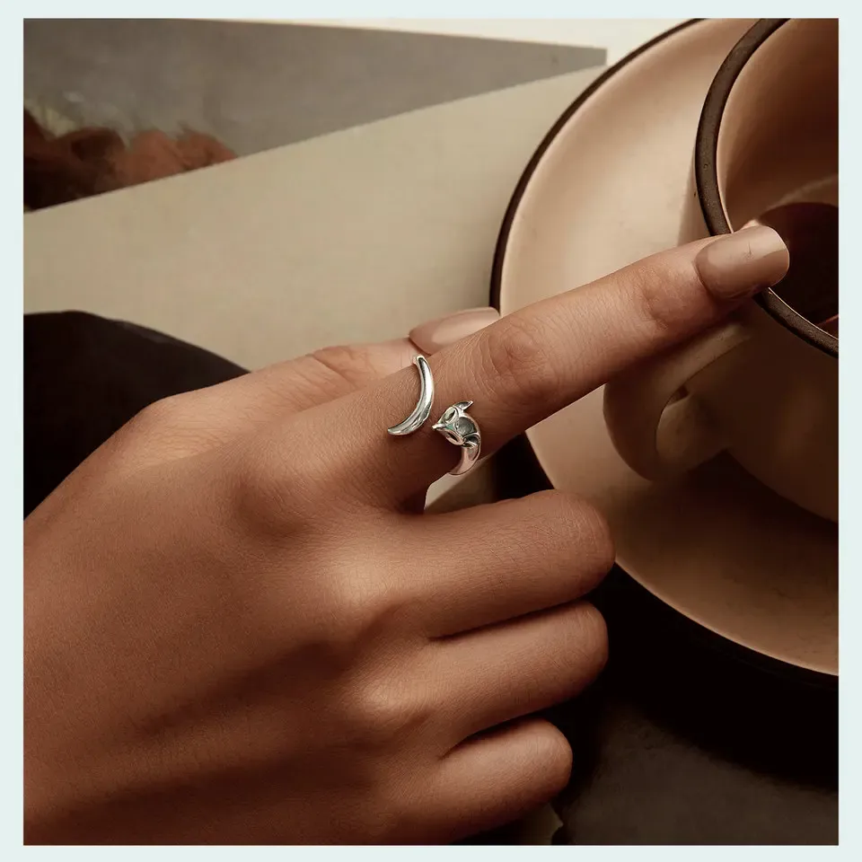 WOSTU 925 실버 빈티지 오픈링