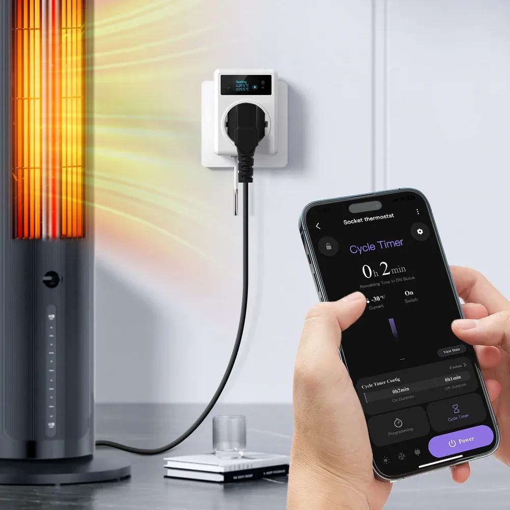 투야 WiFi 16A 온도제어 소켓 플러그형 스마트 온도조절기