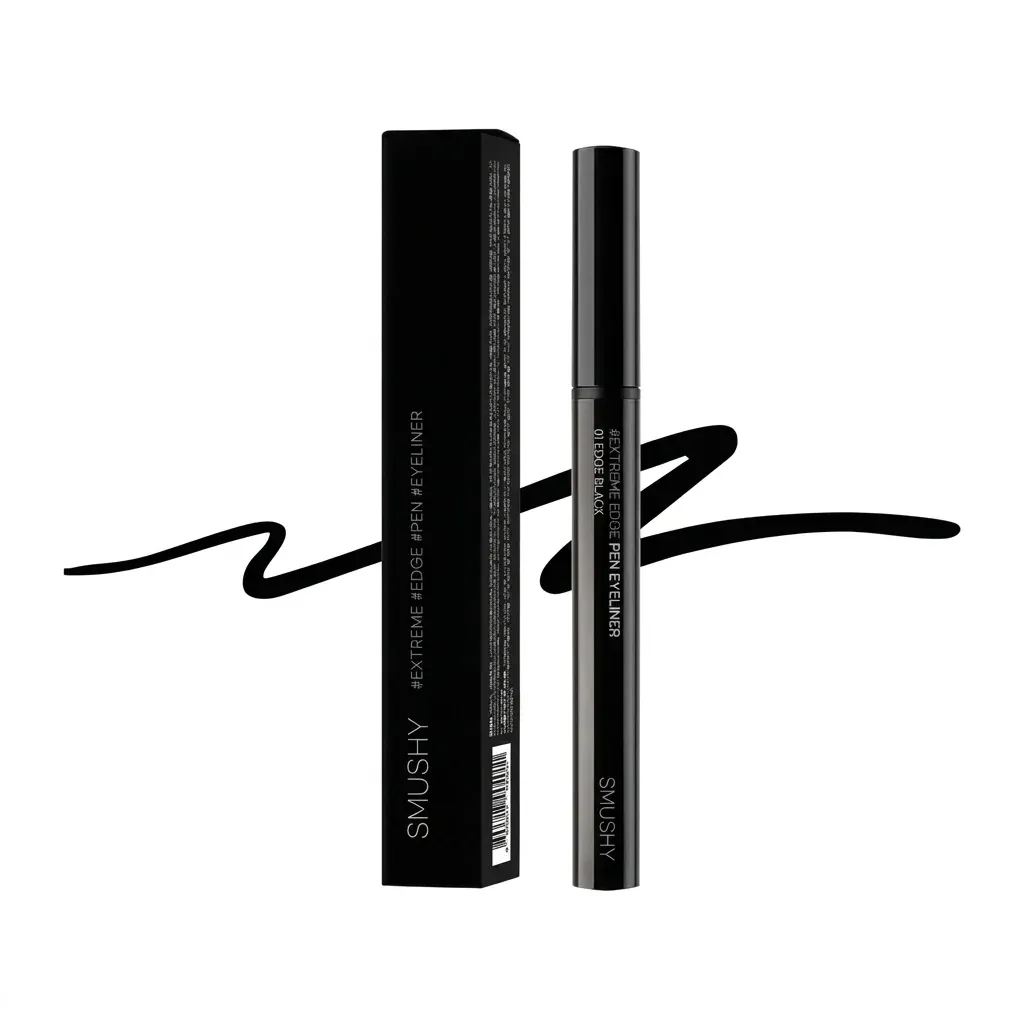 슬림 블랙 펜 아이라이너 스튜디오 사진