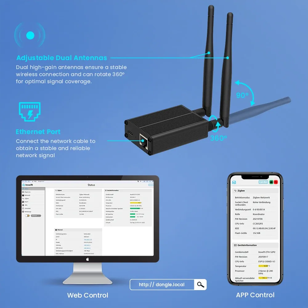 AVATTO 지그비 3.0 이더넷·USB·와이파이 멀티 게이트웨이 코디네이터