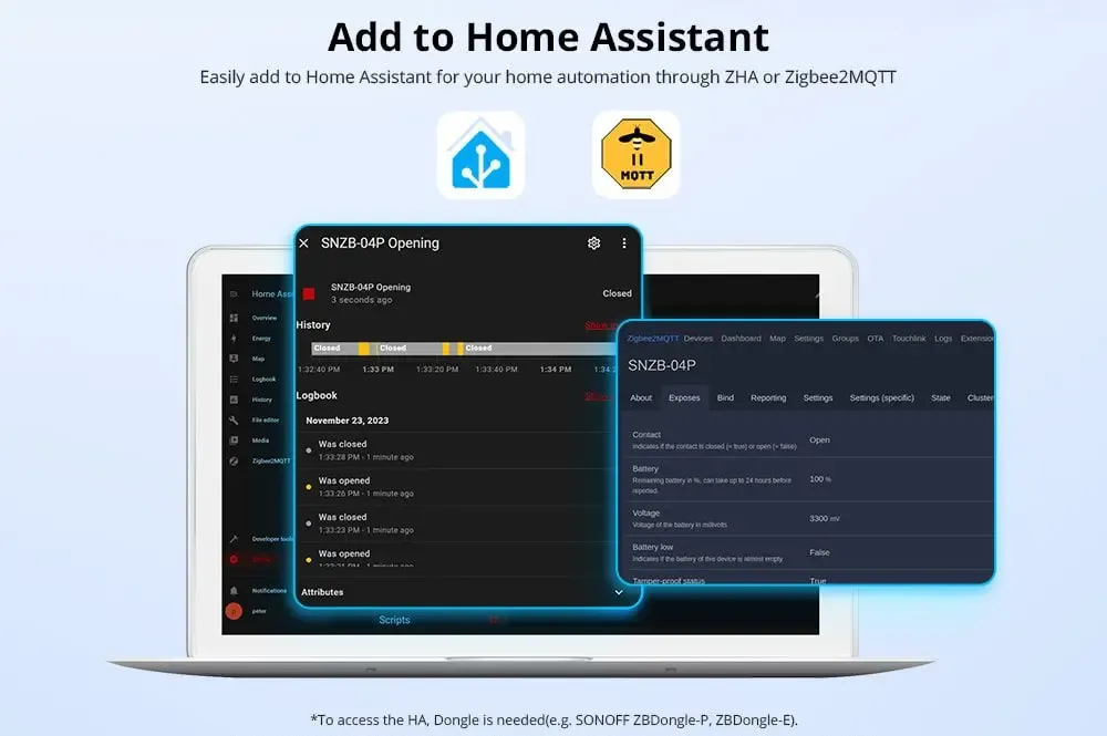 SONOFF SNZB-04P 지그비 도어·창문 스마트 센서