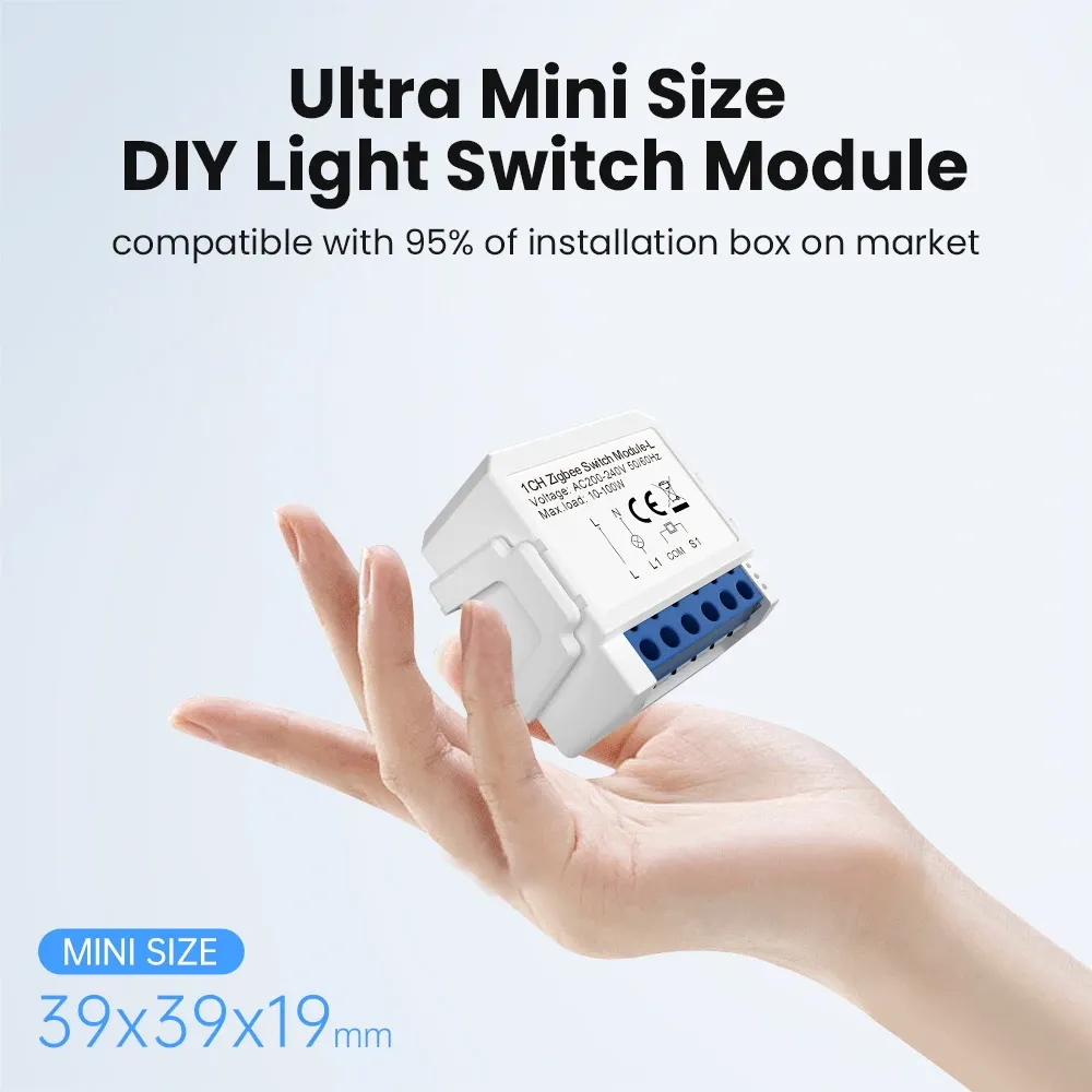 AVATTO Tuya ZigBee 무중성 스마트 조명 스위치 릴레이 모듈