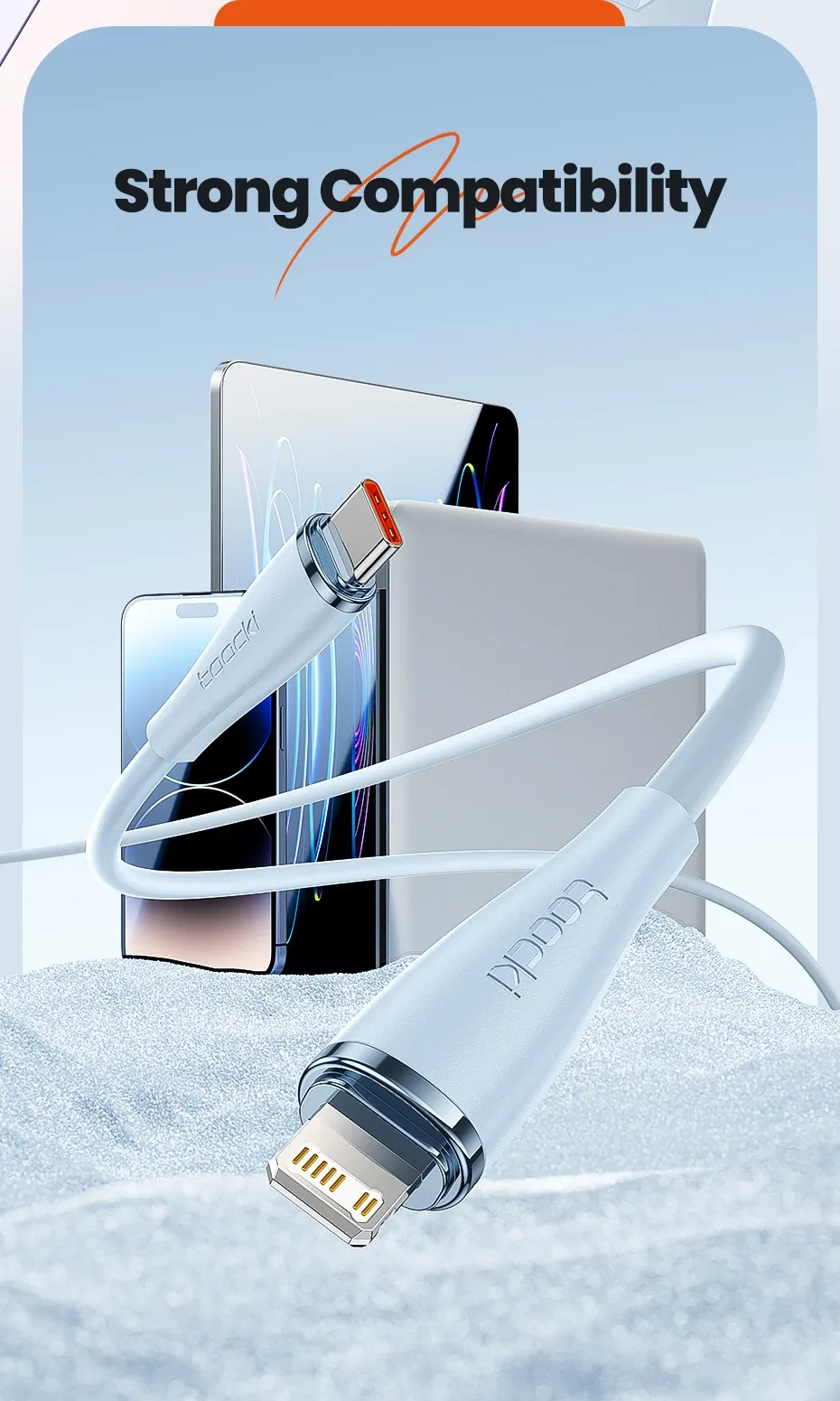 투키 20W 소프트 TPE C타입 아이폰 고속충전 케이블