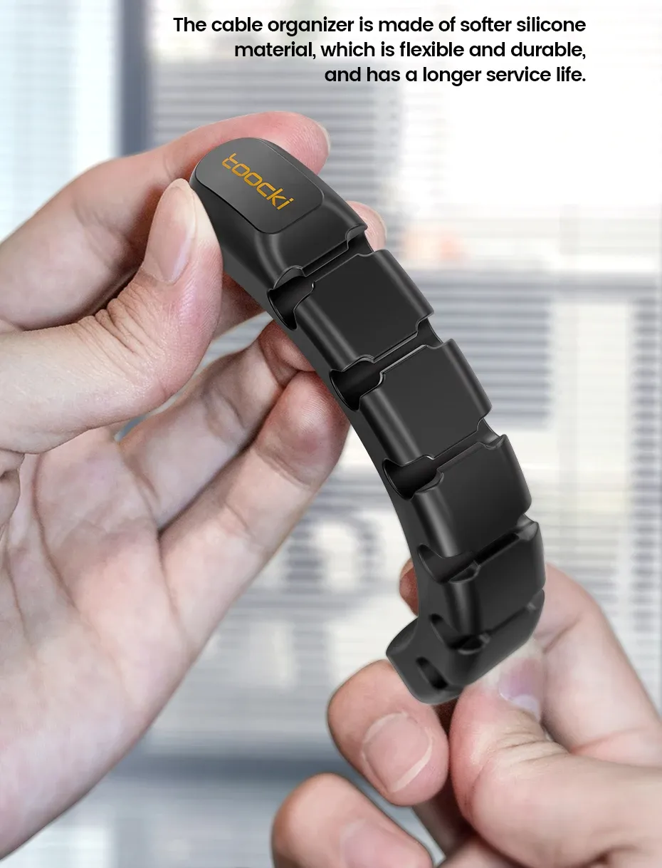 투키 실리콘 케이블 와인더 정리 클립 3·5·7홀 2팩