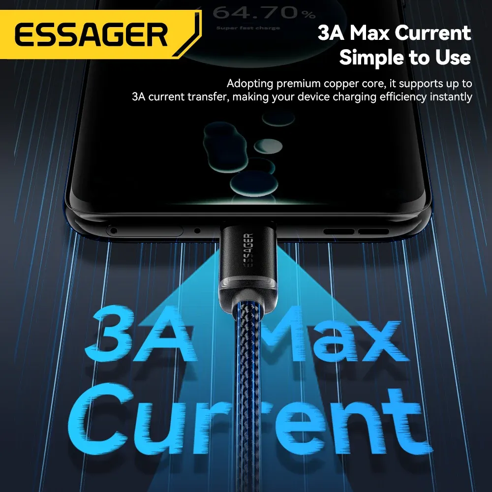 Essager 3in1 USB-A 멀티 충전 데이터 케이블