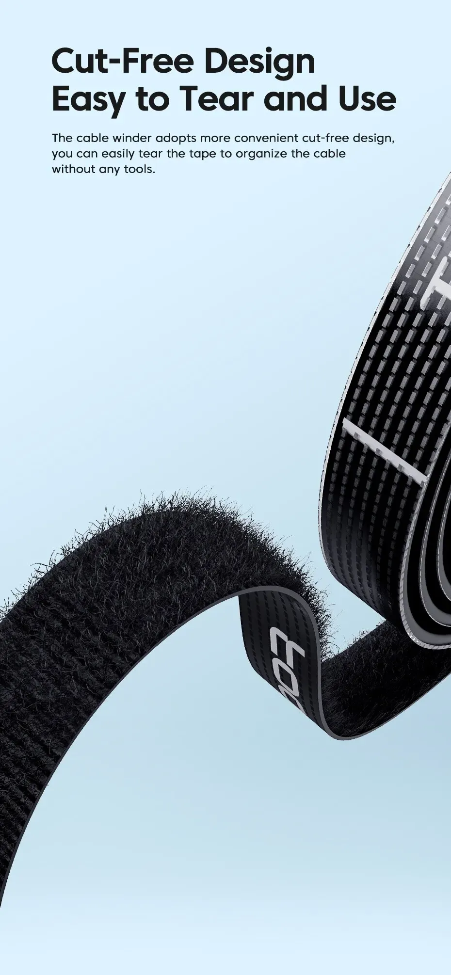 투키 찢어 쓰는 나일론 케이블 정리 와인더