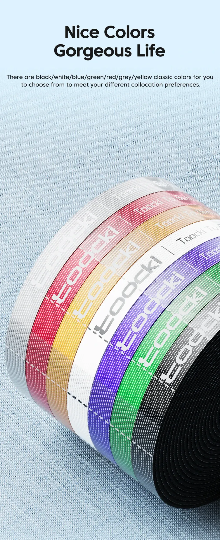 투키 10mm 나일론 케이블 정리 오거나이저 5m