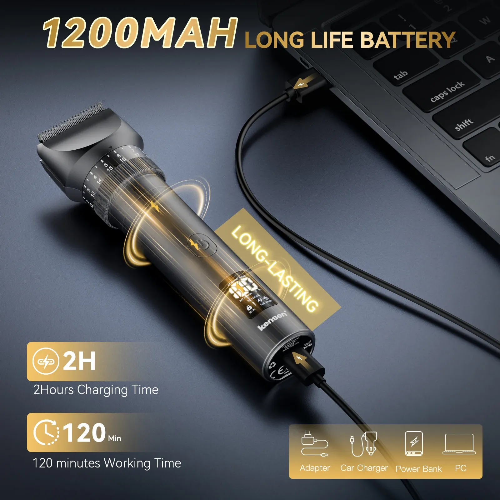 켄센 S29 2in1 조절식 방수 헤어·바디 트리머