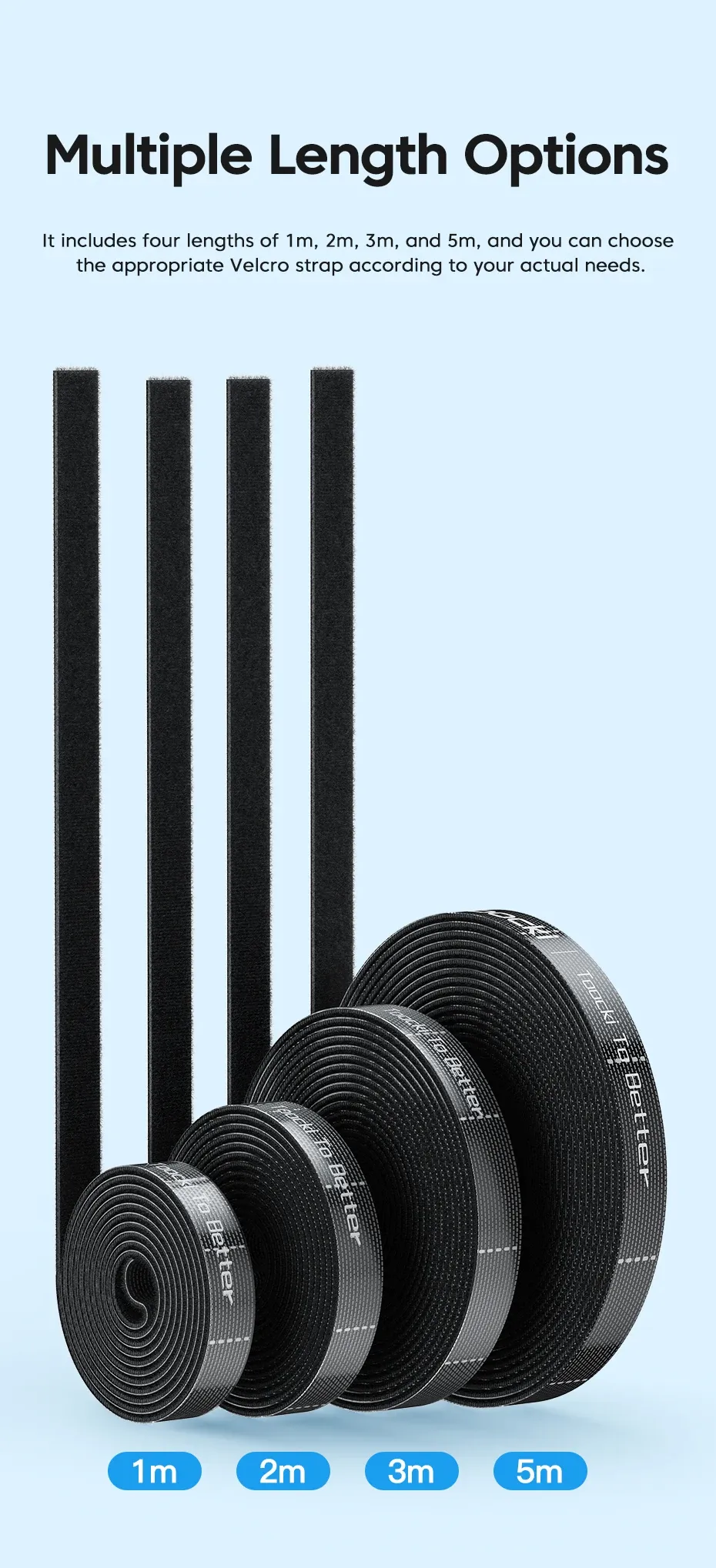 투키 10mm 찢어쓰는 나일론 케이블 정리 오거나이저