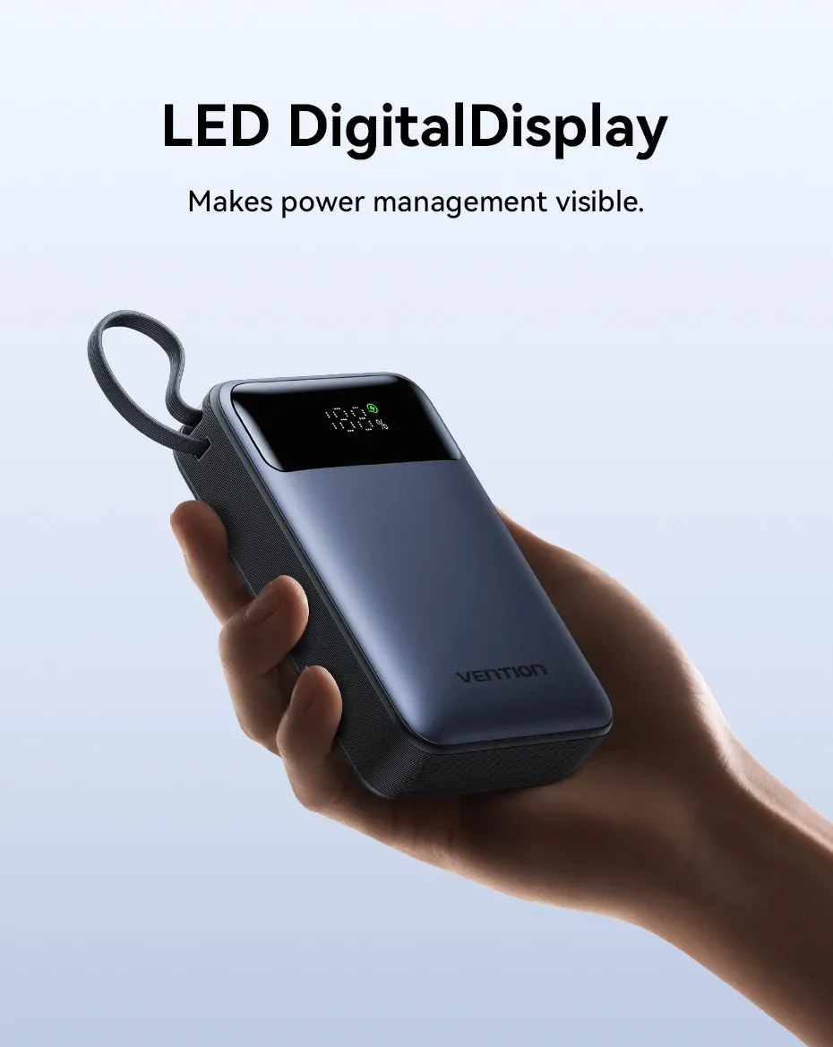 벤션 65W 2만mAh 내장 케이블 보조배터리
