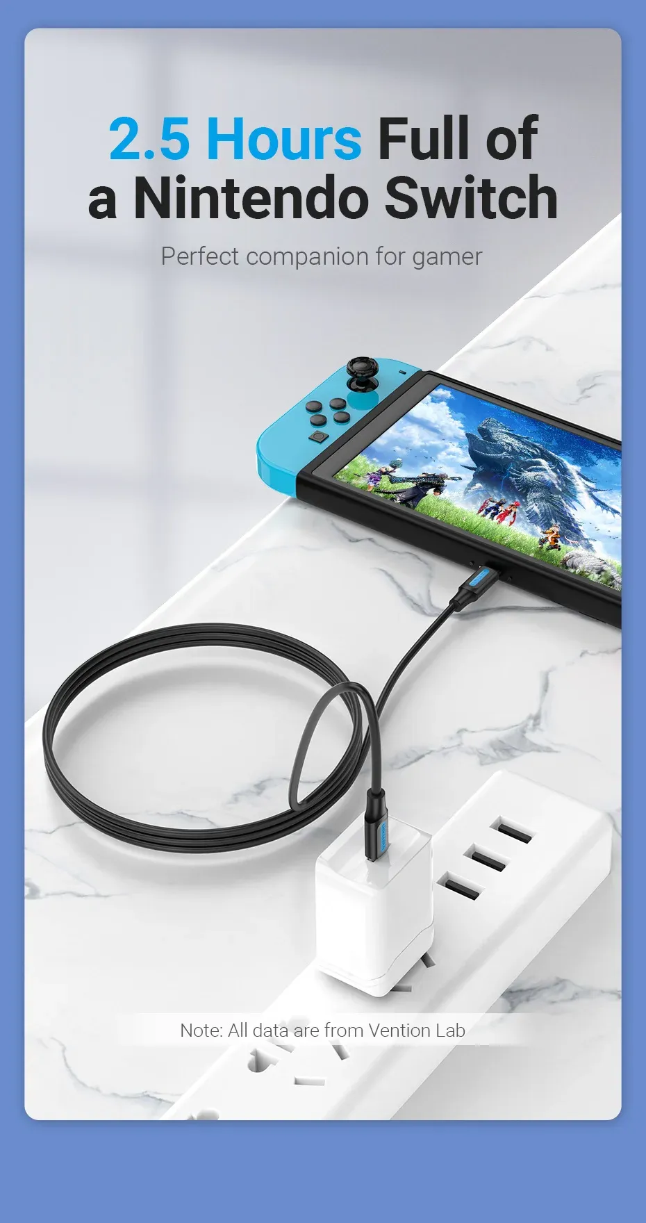 벤션 100W USB-C 투 USB-C 고속 충전·데이터 케이블