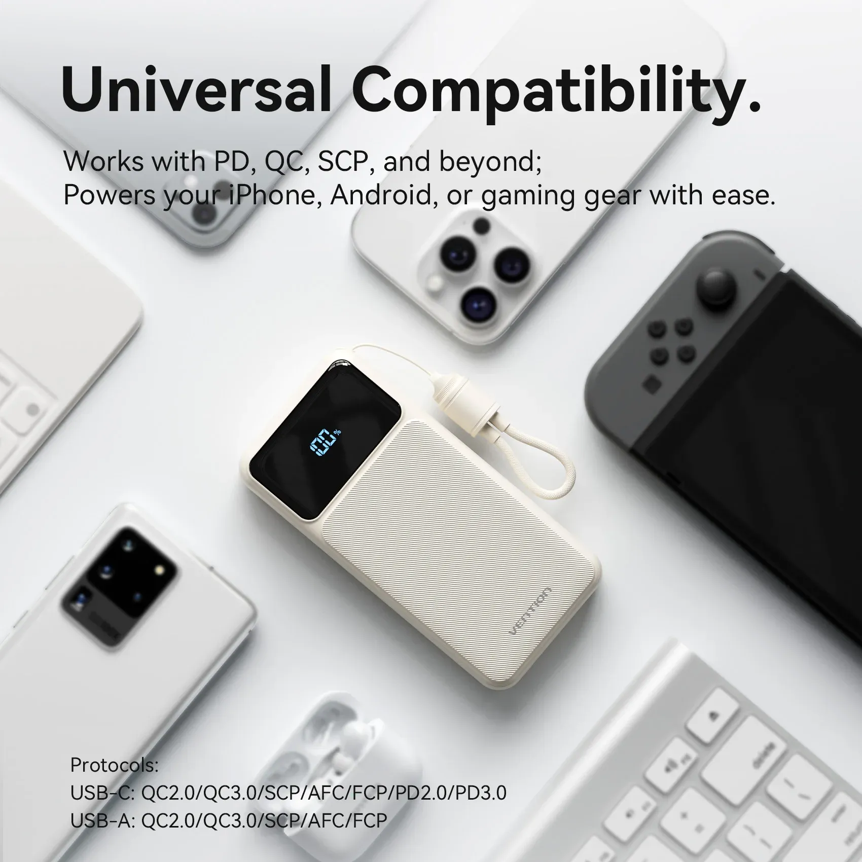 샤오미 22.5W 10000mAh 디지털 표시 고속 보조배터리 XGY39