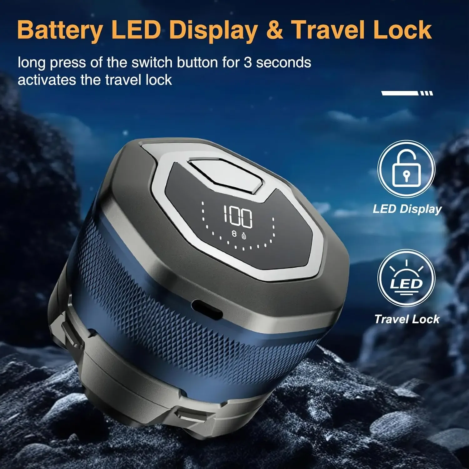 Tinsol 티타늄 마그네틱 두피 전기면도기