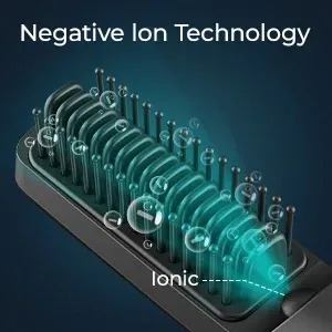 켄센 무선 음이온 헤어 스트레이트 브러시 KR017