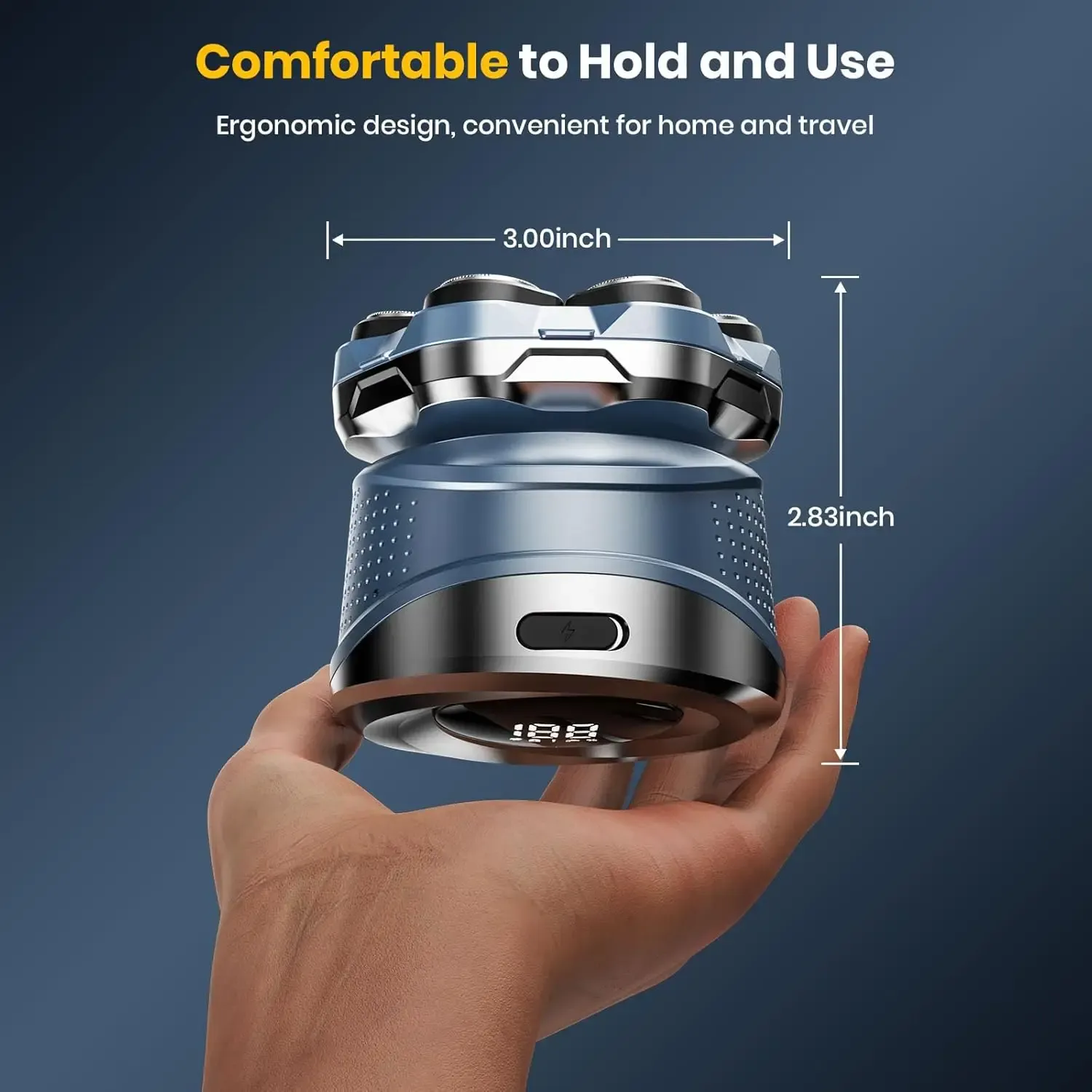 IPX7 마그네틱 7D 두피 전기면도기