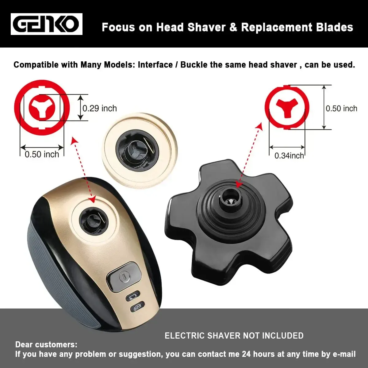 GENKO 마그네틱 교체형 전기면도기 헤드