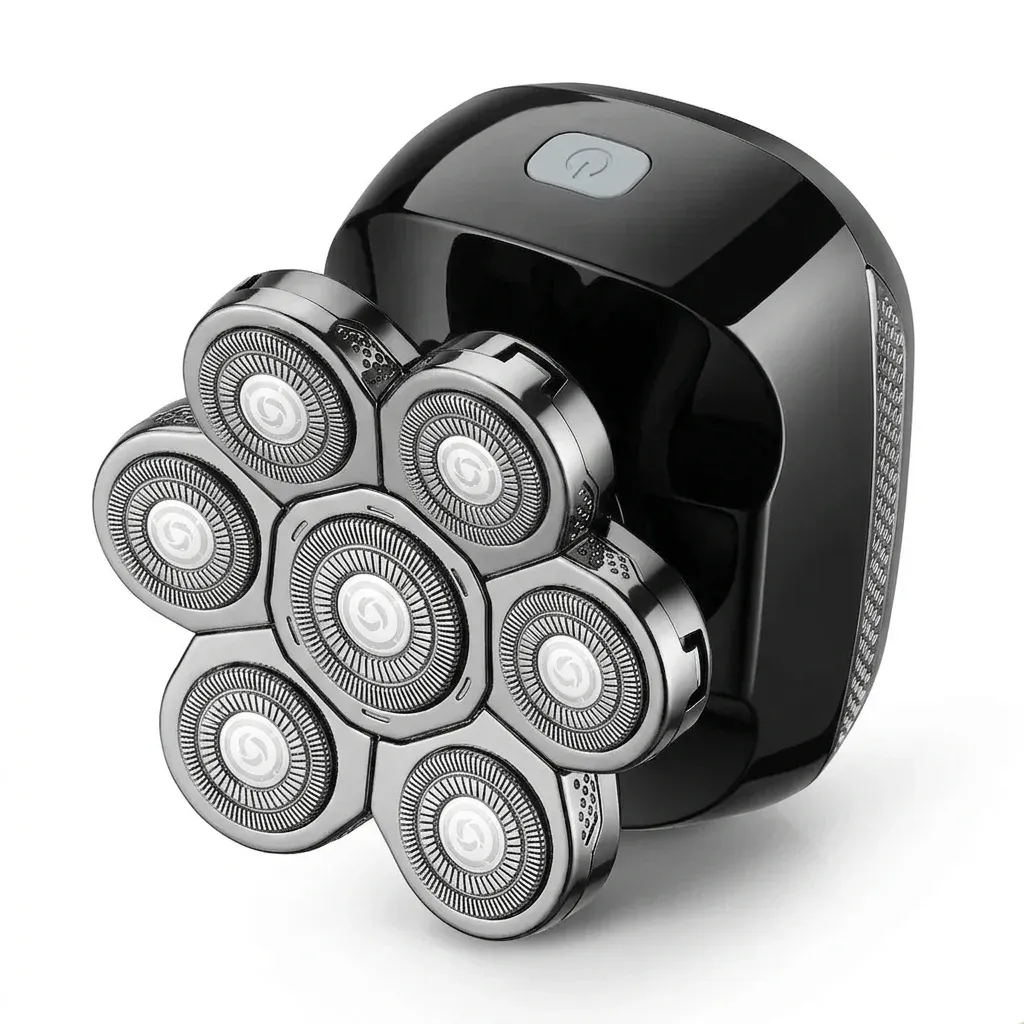 블랙 9헤드 방수 두피 면도기