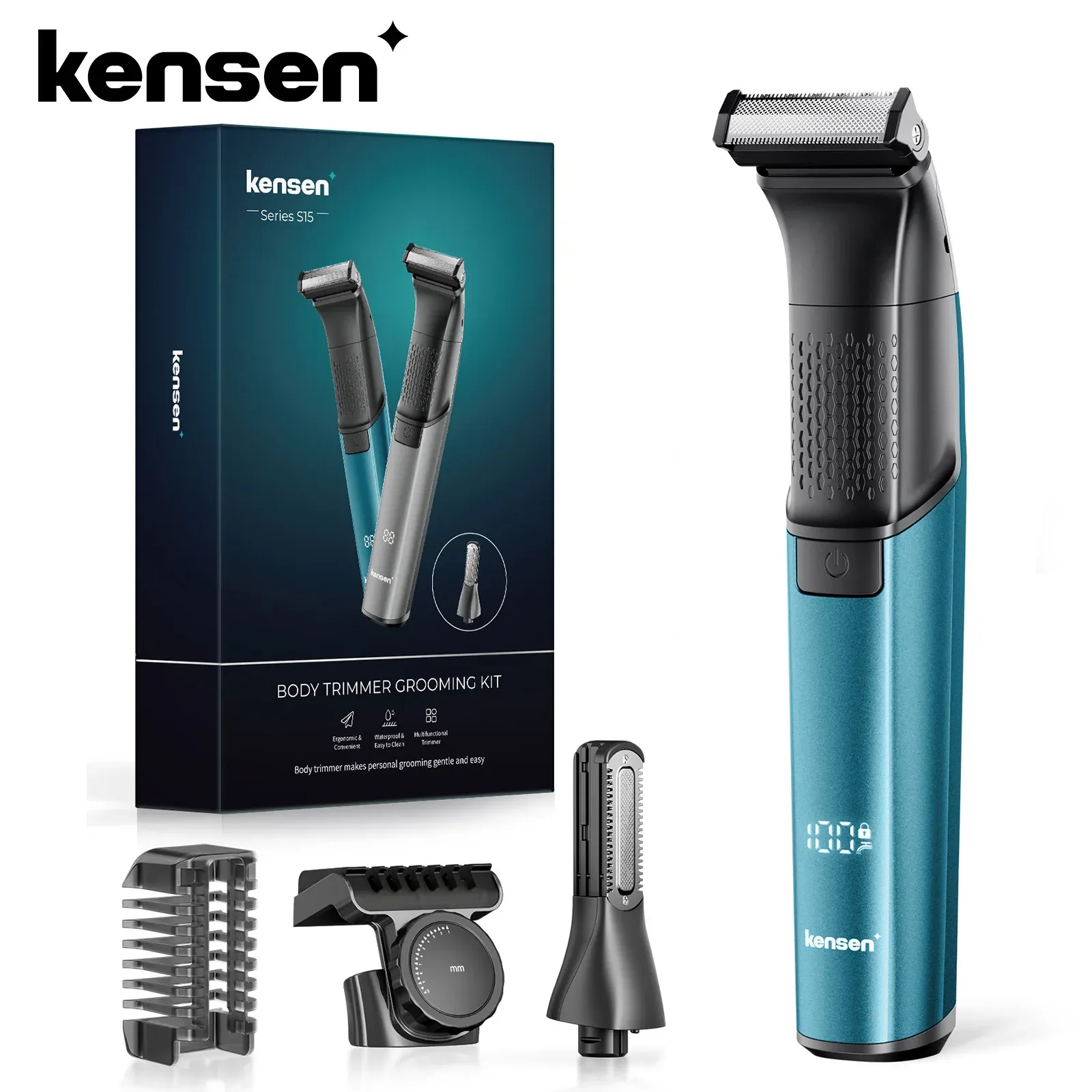 켄센 S15 듀얼 블레이드 방수 전기 트리머