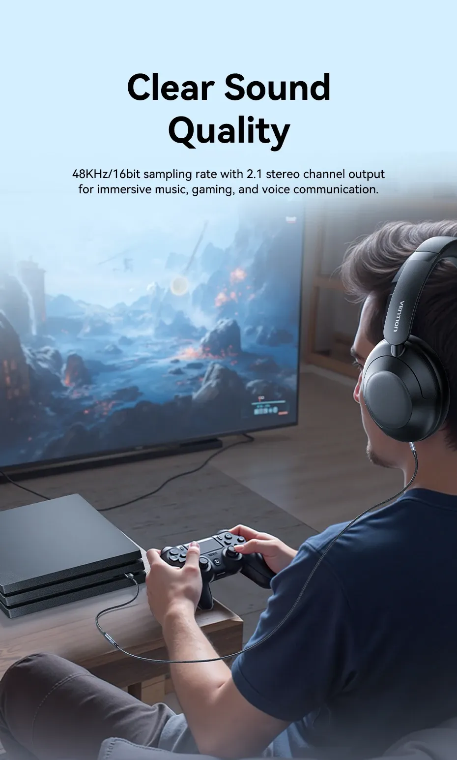 벤션 USB 외장 스테레오 사운드 카드 어댑터