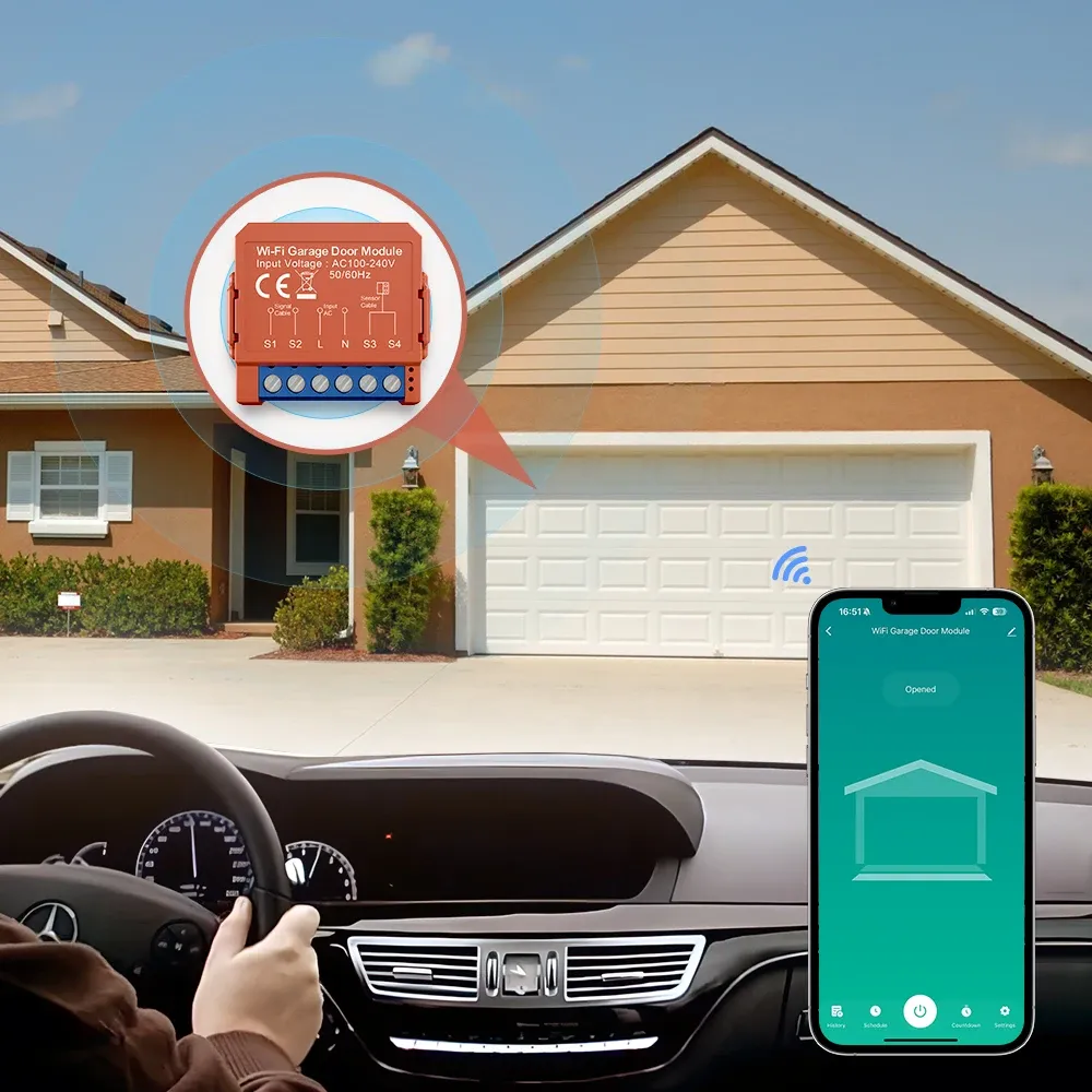 Tuya 앱·음성 연동 차고문 스마트 게이트 오프너 모듈