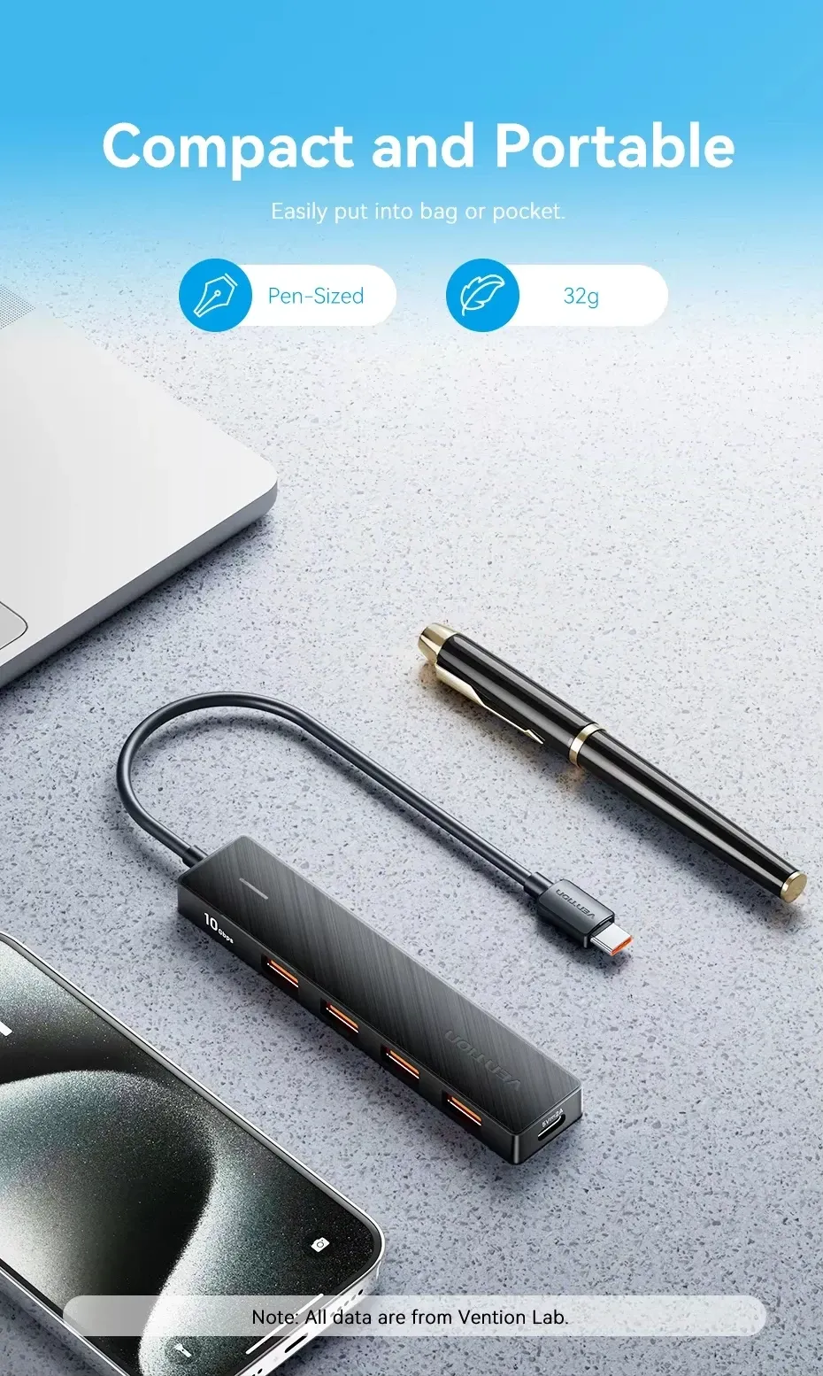 벤션 USB-C 10Gbps 4포트 멀티 허브