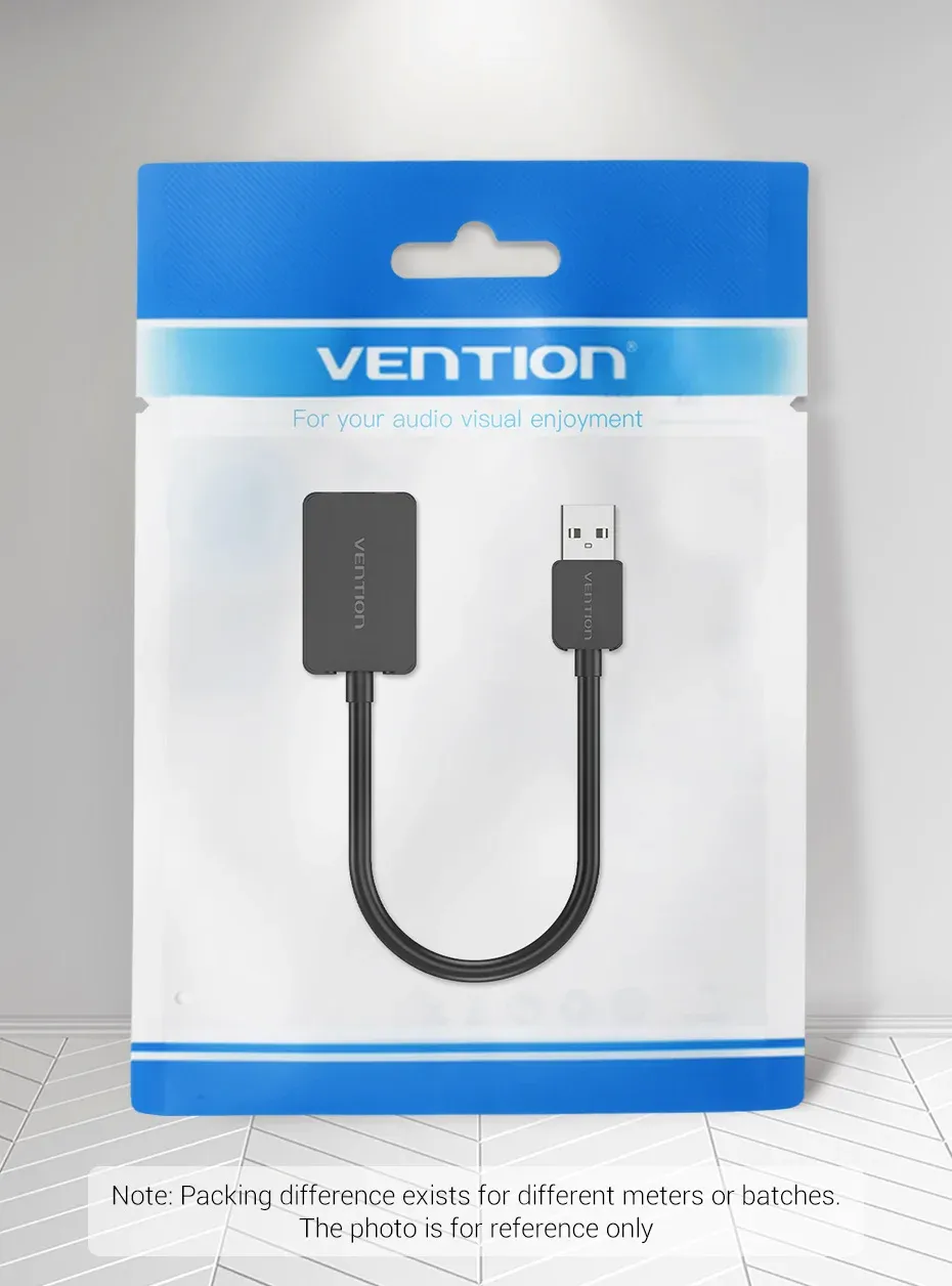 벤션 USB 외장 사운드카드 3.5mm 오디오 인터페이스 어댑터