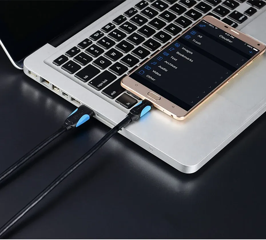 벤션 USB-C 3.1 고속 충전 데이터 케이블 0.5m