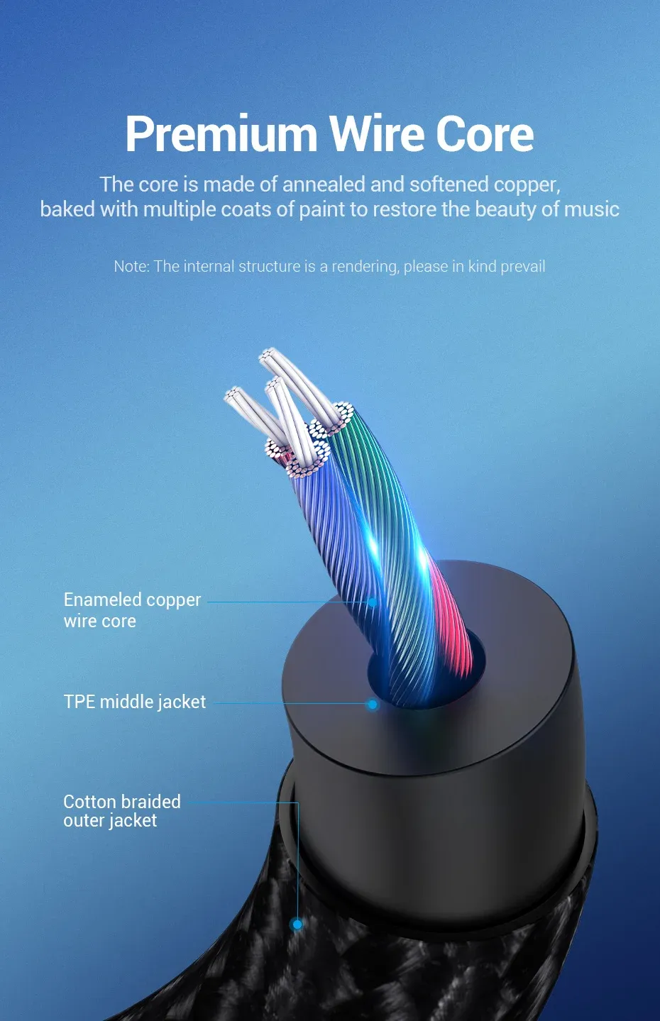 벤션 USB-C to 3.5mm AUX 오디오 변환 케이블