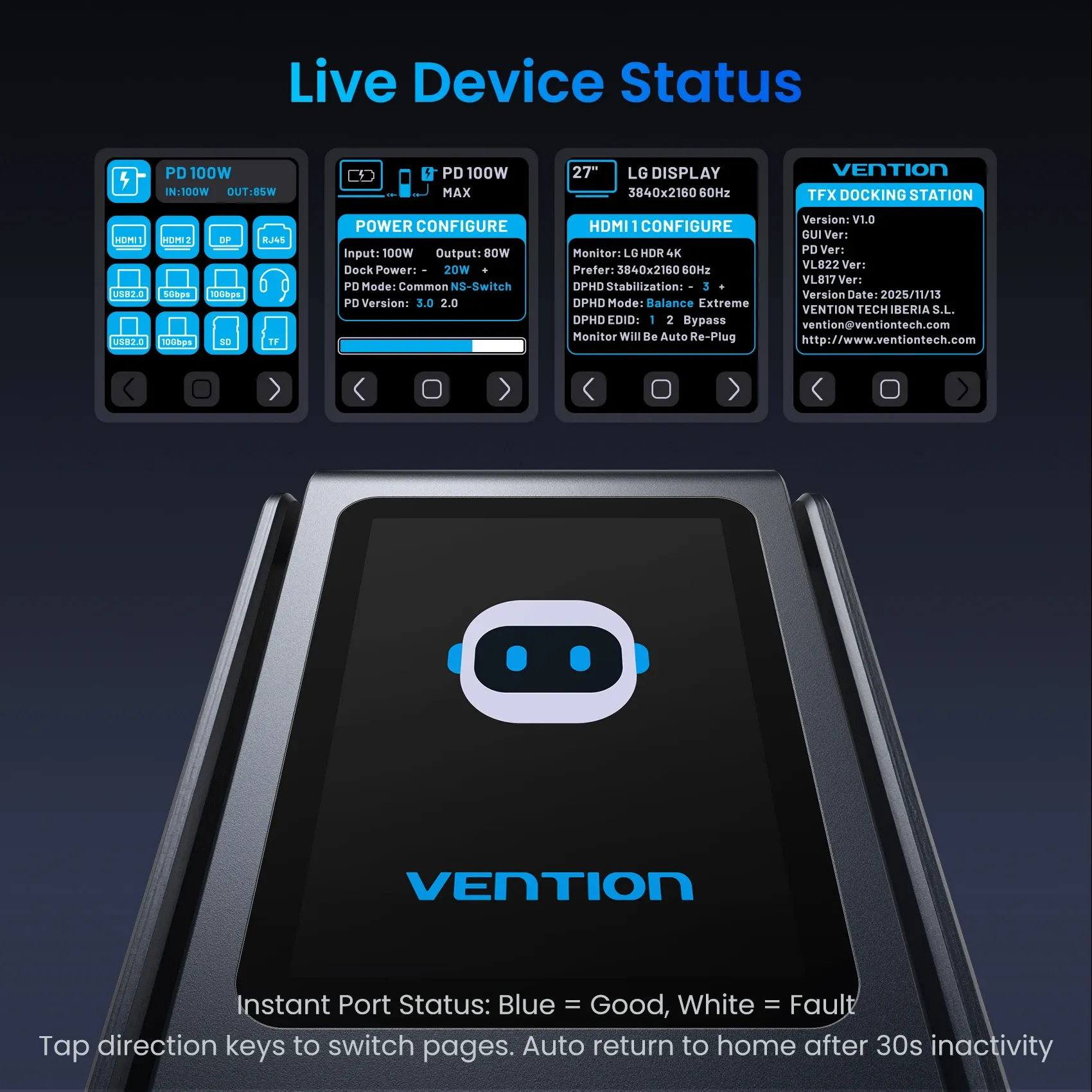 벤션 13 in 1 8K MST 트리플 디스플레이 도킹 허브