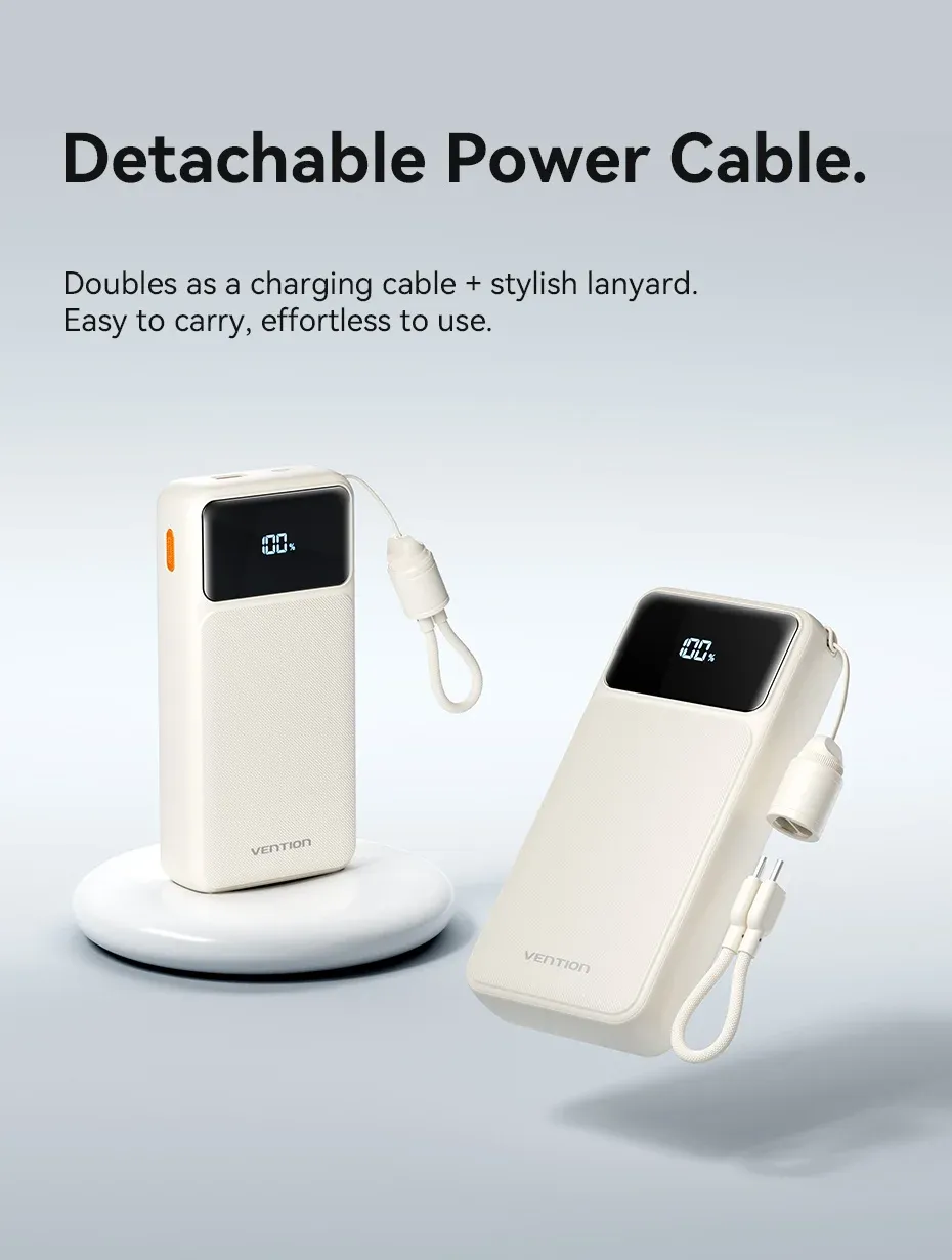 벤션 20,000mAh 23W 디지털 표시 휴대용 고속 보조배터리