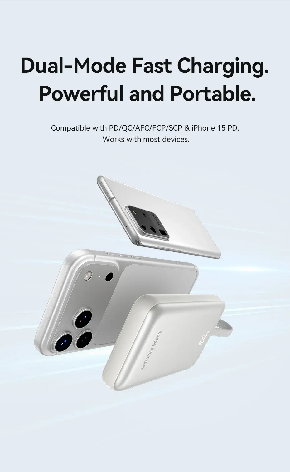 벤션 10000mAh 마그네틱 무선 고속 충전 보조배터리