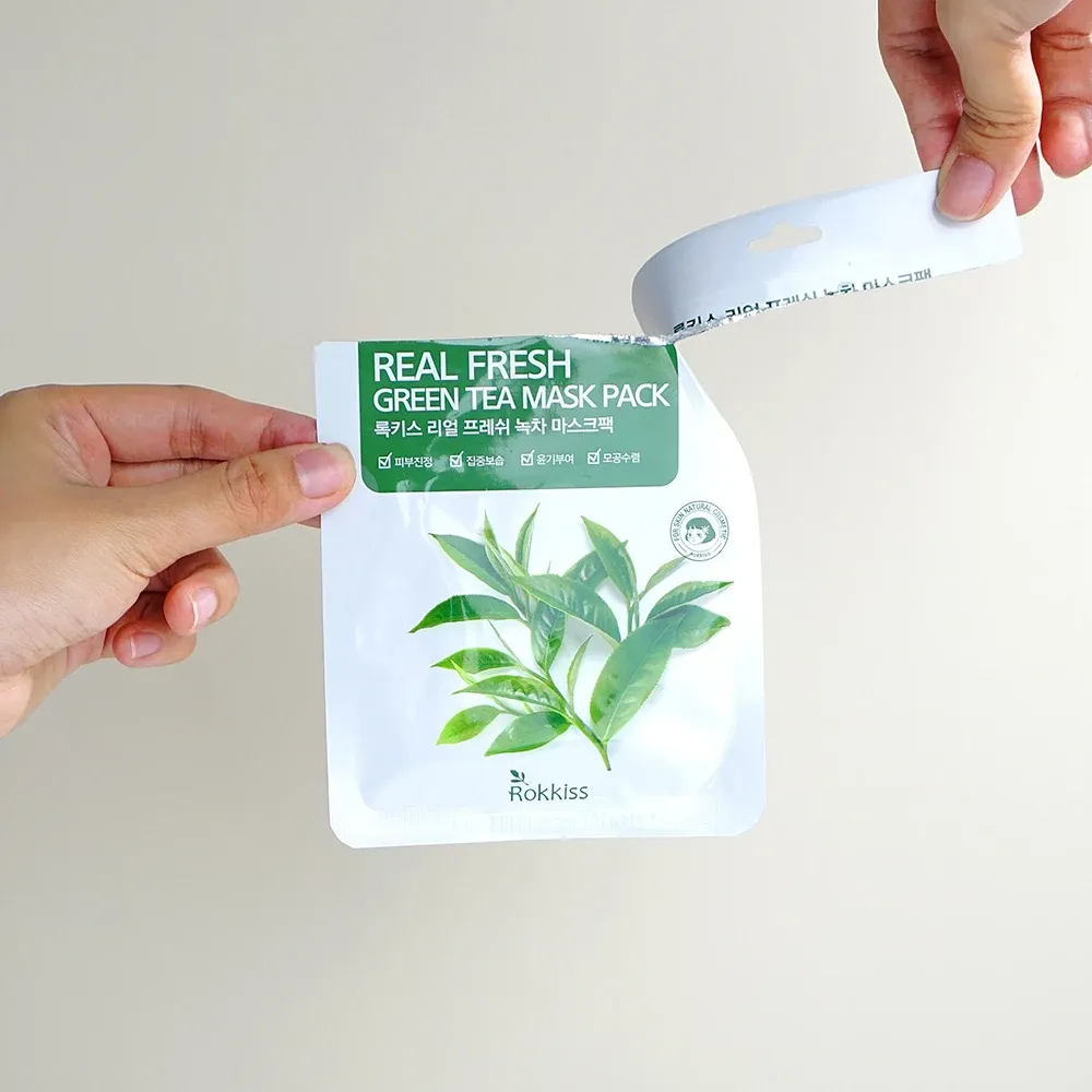 록키스 리얼 프레쉬 녹차 대용량 마스크팩 50매