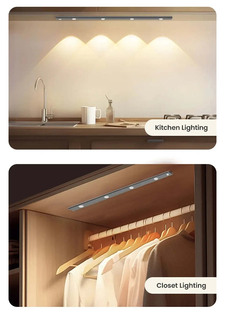 예라이트 모션 감지 충전식 캐비닛 무드 조명