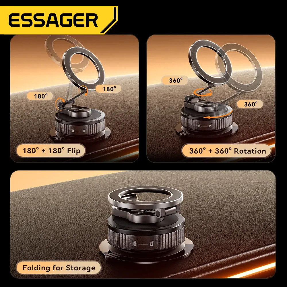 에사저 맥세이프 진공흡착 접이식 차량용 마그네틱 거치대