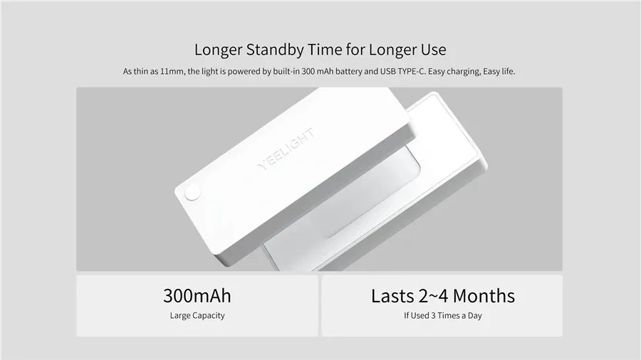 예라이트 충전식 적외선 센서 캐비닛 조명