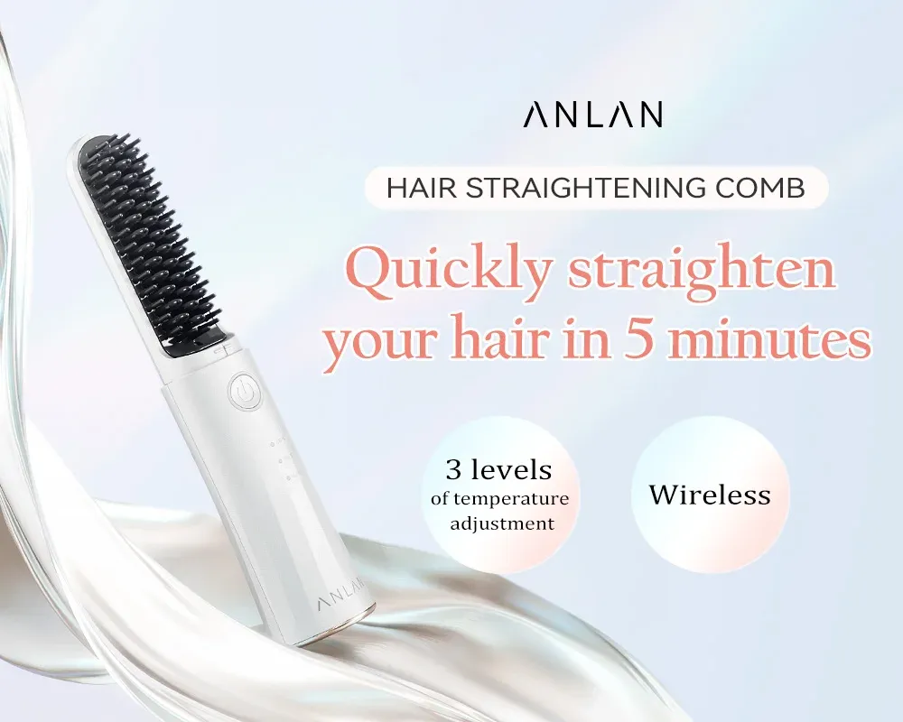 ANLAN 무선 음이온 세라믹 스트레이트 브러시