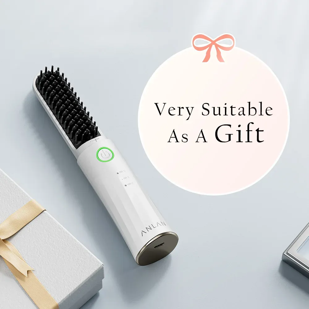 ANLAN 무선 음이온 세라믹 스트레이트 브러시