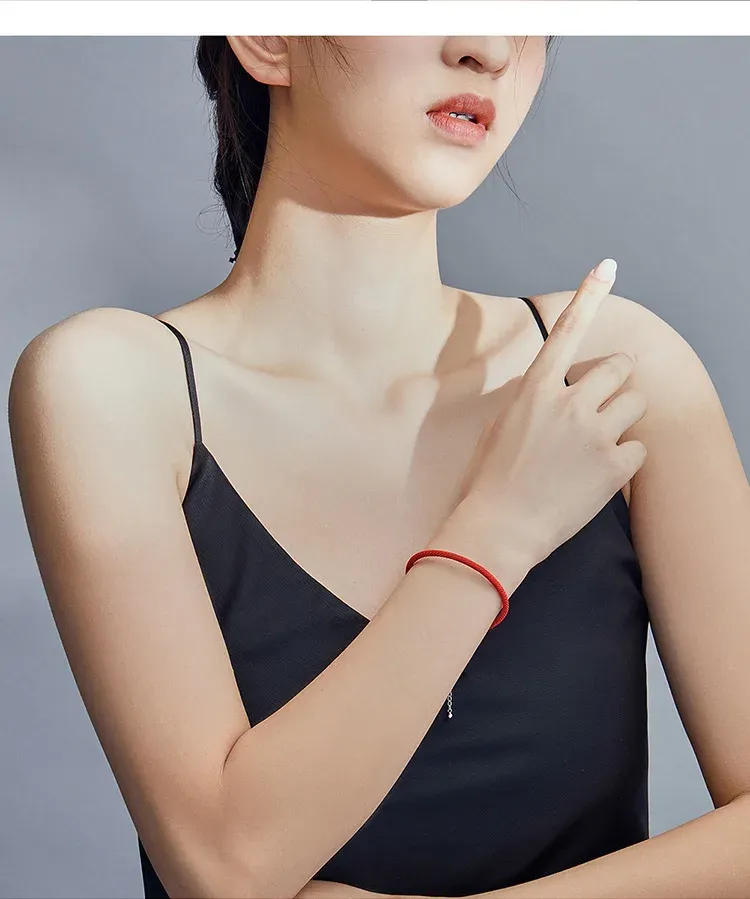 WOSTU 925 스털링 실버 로프형 참 팔찌