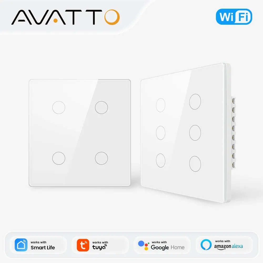 Tuya 브라질형 WiFi 터치 스마트 벽 스위치 4/6구