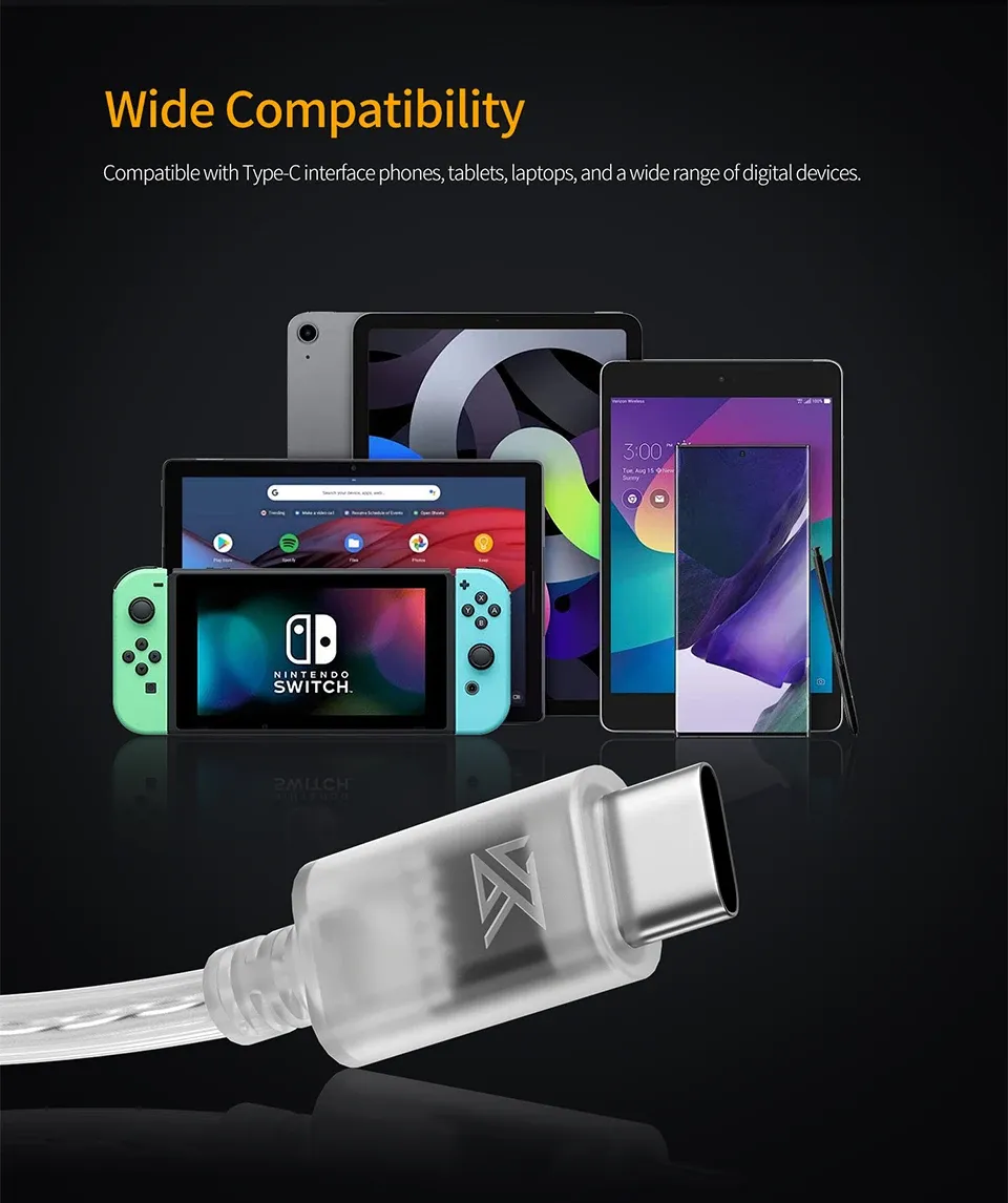 KZ 타입C 고순도 은도금 교체용 이어폰 케이블