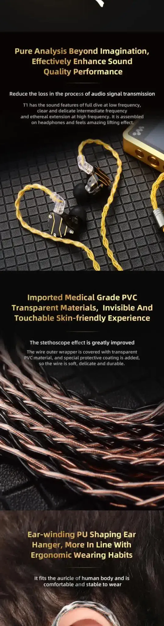 KZ 1.2m QDC 은도금 교체용 이어폰 케이블