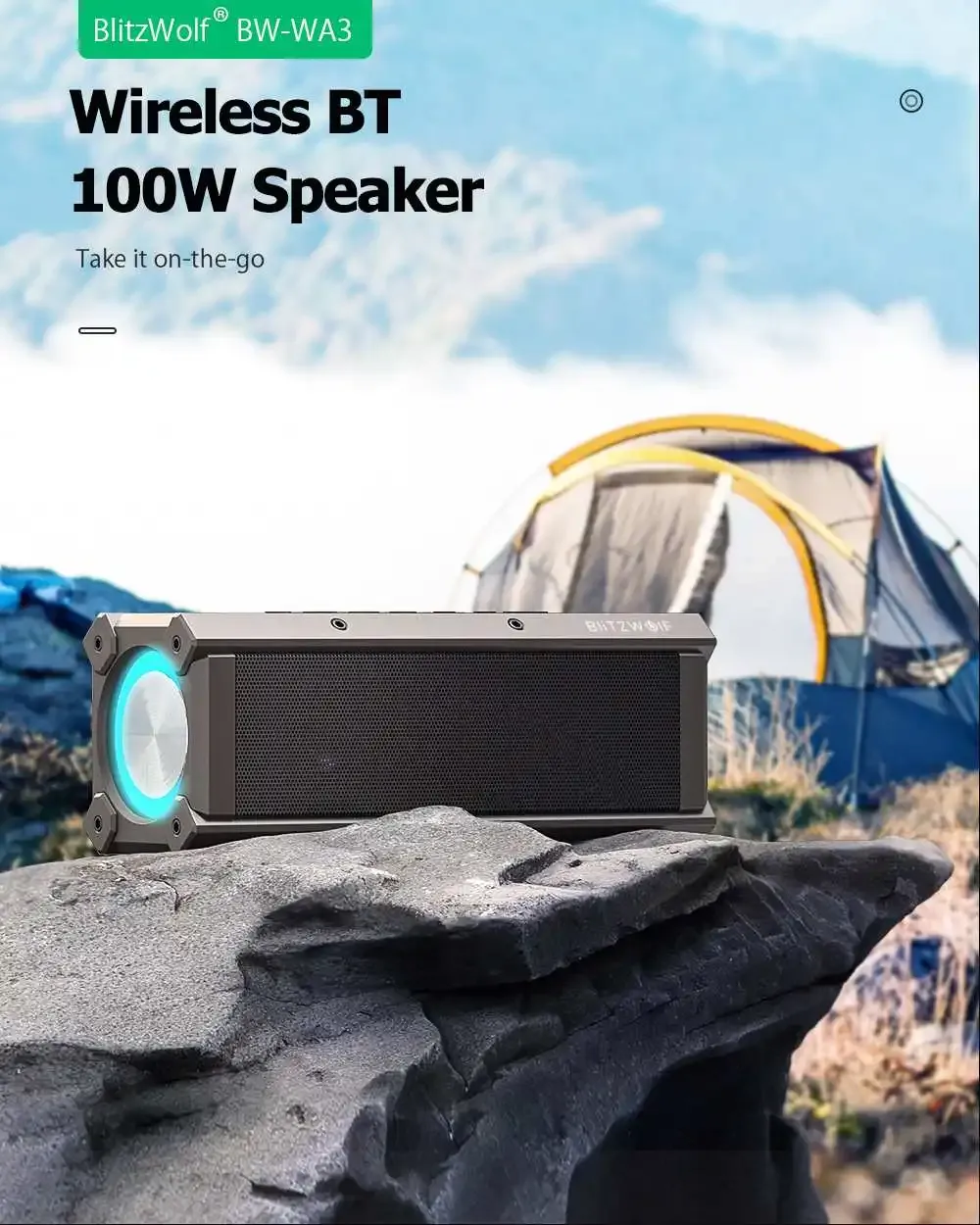 블리츠울프 100W 포터블 RGB 블루투스 스피커 WA3·WA4