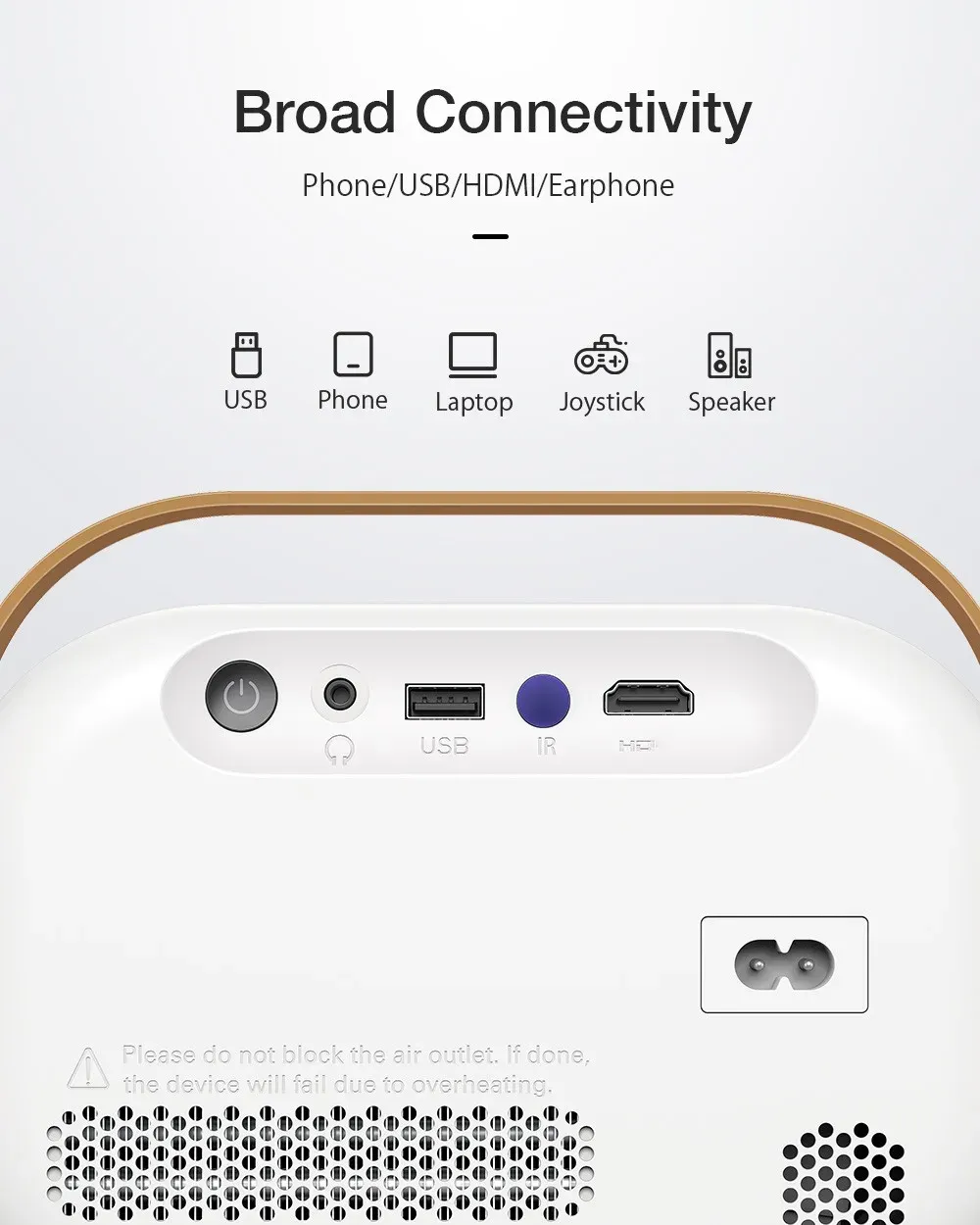 블리츠울프 풀 HD 안드로이드 미니 프로젝터 200ANSI