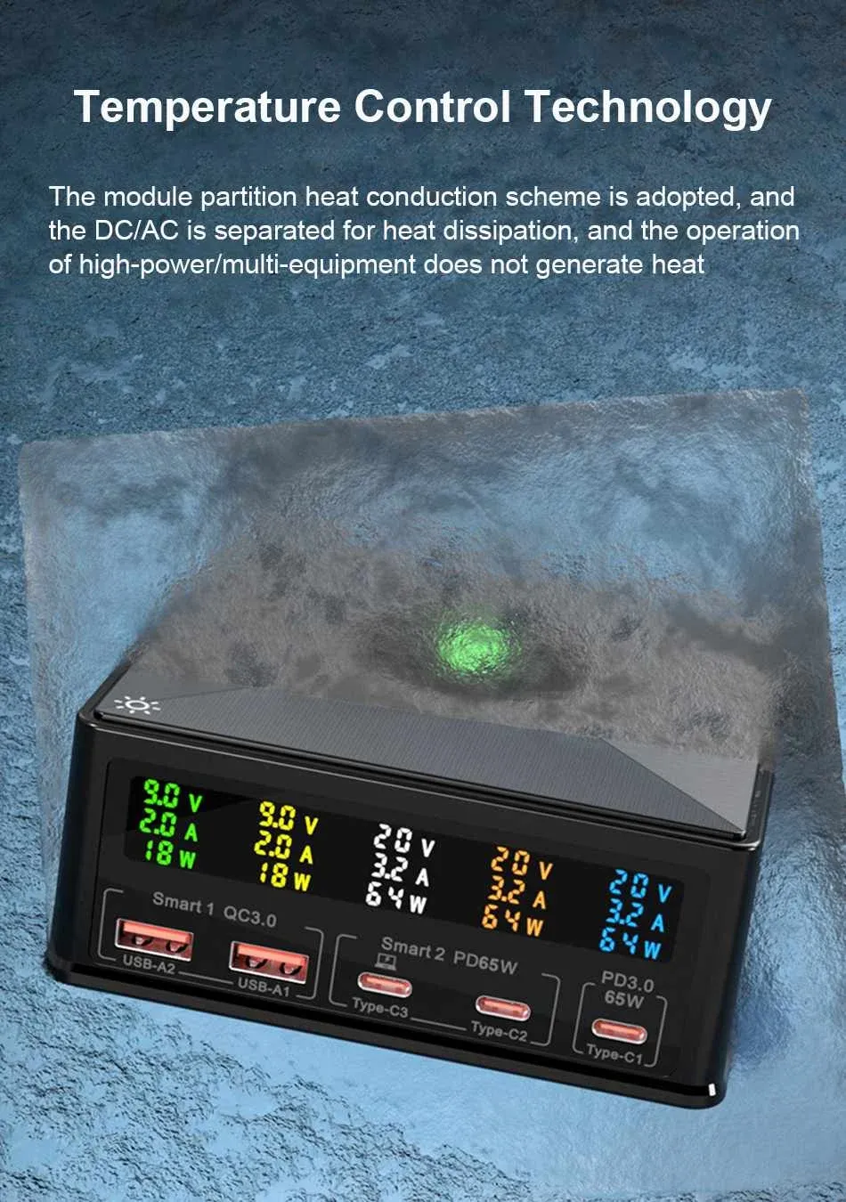 블리츠울프 160W 5포트 USB PD 데스크탑 충전기 868H