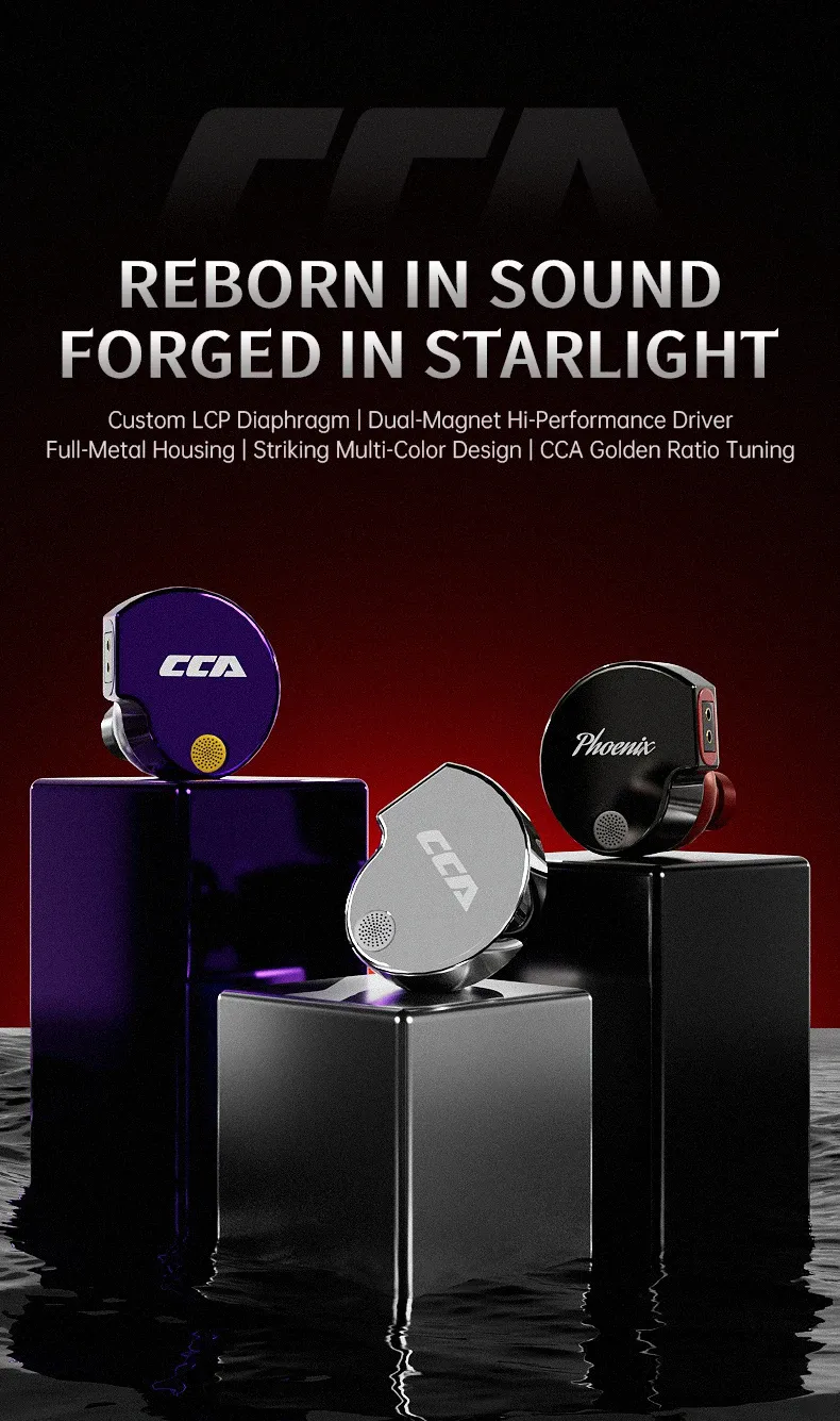 CCA 피닉스 하이파이 유선 인이어 모니터 이어폰