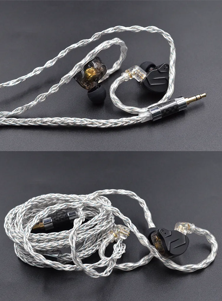 KZ 8코어 은도금 업그레이드 이어폰 케이블