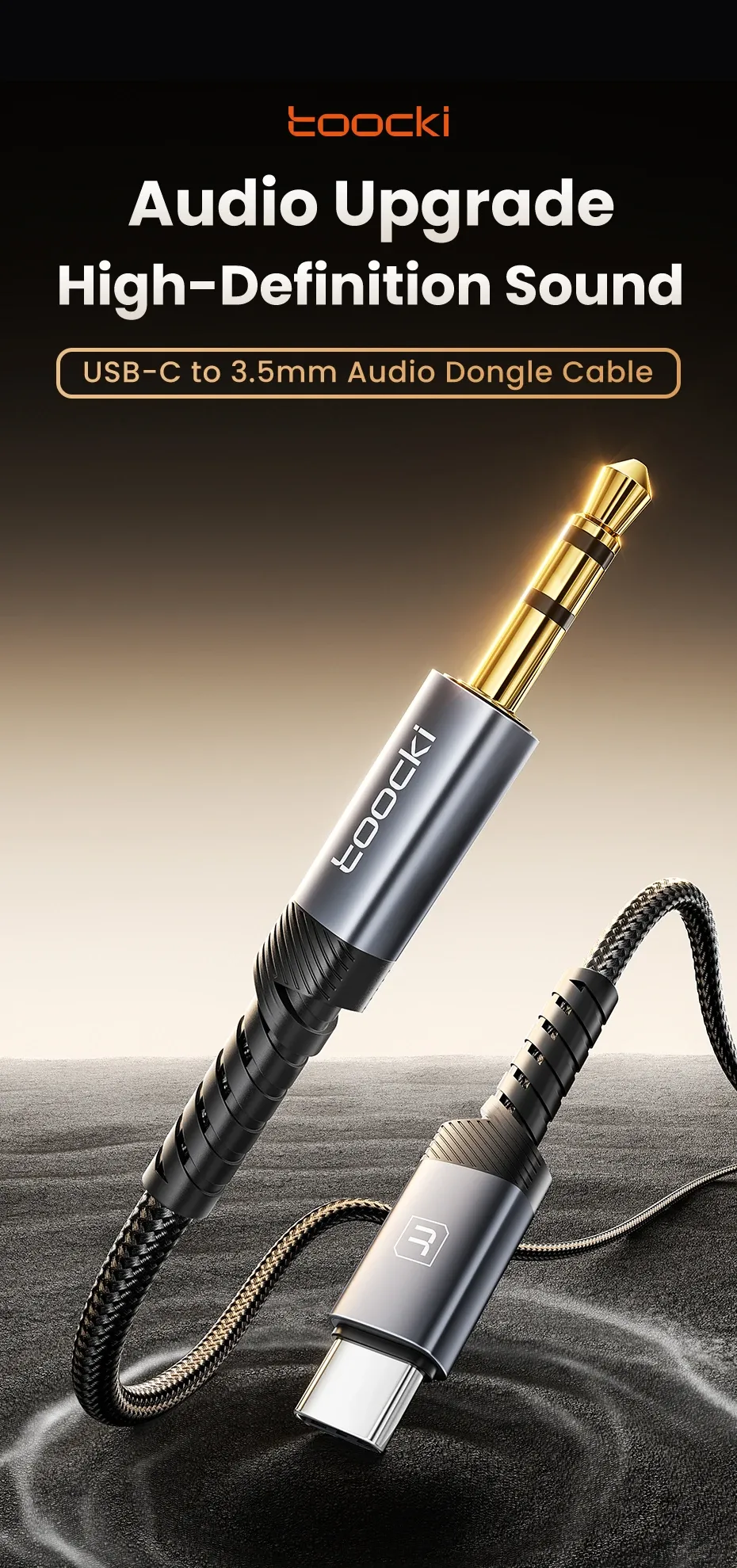 투키 USB-C·라이트닝 3.5mm 오디오 연장 케이블