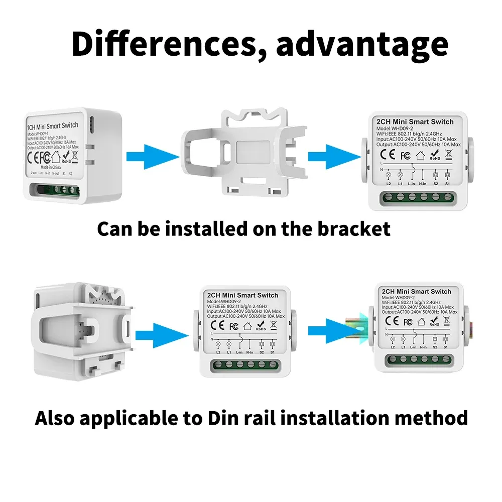 투야 와이파이 미니 스마트 조명 스위치 모듈
